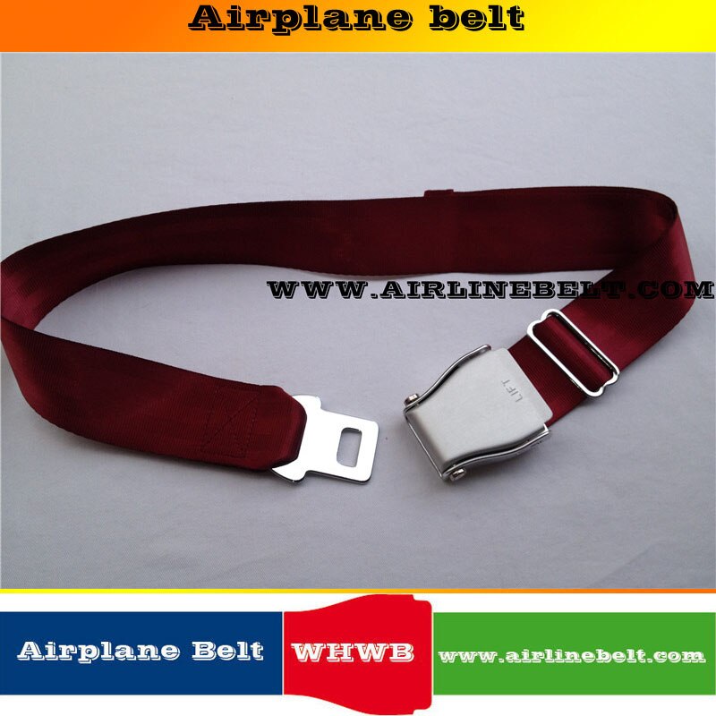 48mm breedte classic branding vliegtuigen gespen seat hand naaien riem mannen mode riem gewaardeerde gratis verwijderbare gesp: claret belt