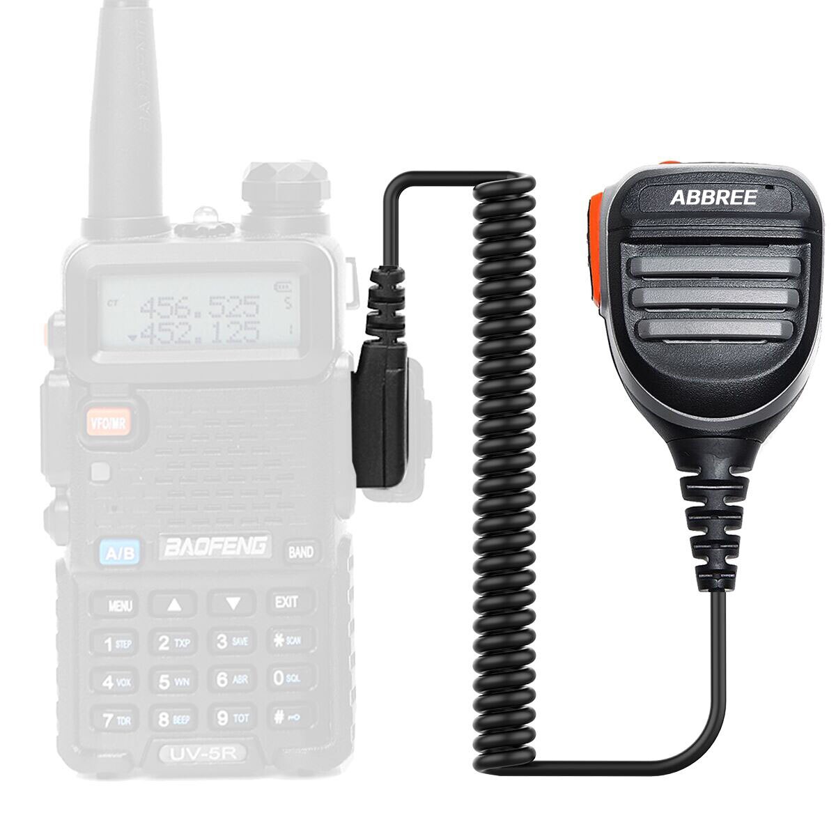 Abbree – haut-parleur AR-780 PTT étanche à distance, Microphone pour Radio bidirectionnelle Baofeng UV-5R BF-888S UV-10 UV-13PRO AR-518
