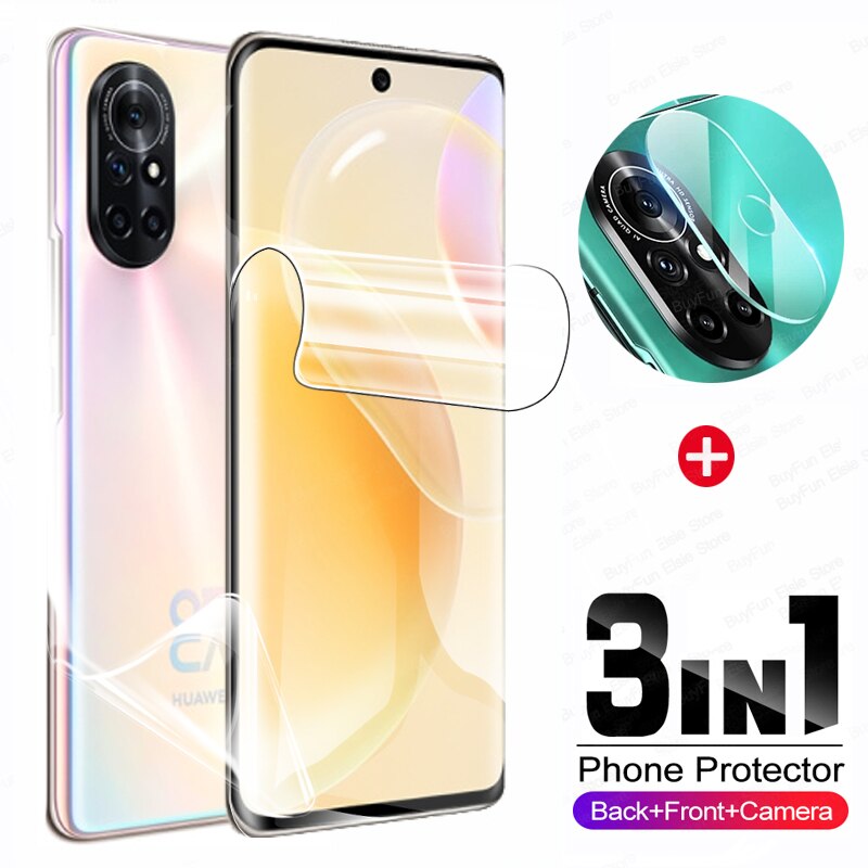 Pellicola 3 in 1 Hydrogel per Huawei nova 8 pellicola protettiva per fotocamera per Huawei nova 8 pro 8pro 5G pellicola protettiva non in vetro: 3 in 1 / nova 8