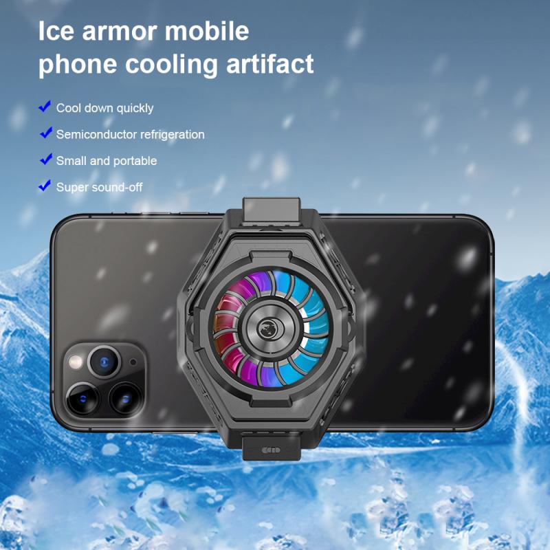 Universal F3 Radiator Ice Armor Black Cooling Live Game For Peace Shark Fan Back Clip Mobile Phone Semiconductor Radiator