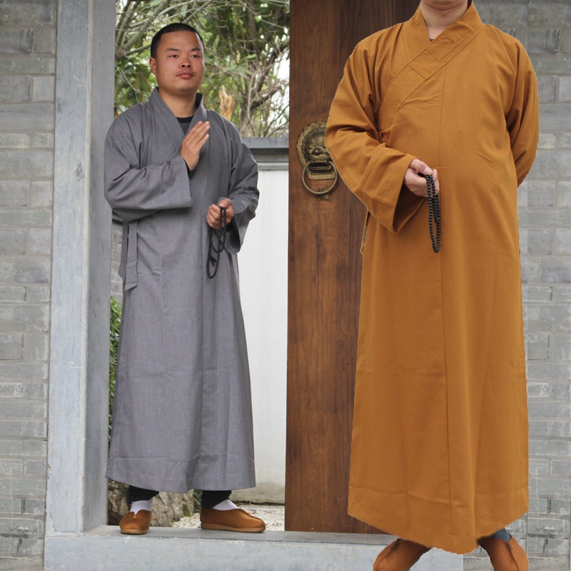 Buddhistisk munke klæder tøj kostume shaolin munke tøj buddhistisk munke tøj uniform meditation traditionelt kinesisk tøj