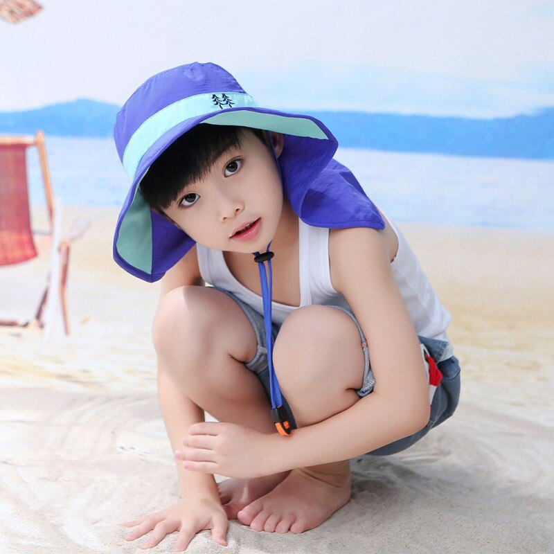 Wide Brim Children Sun Hat Kids Bucket Cap Summer Beach Girls Travel Outdoor Cute Casual Sun Hats