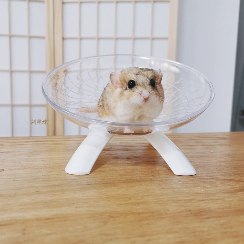 Disco volante silenzioso per criceto con ruota per esercizi silenziosi per criceti gerbilli topi riccio e altri piccoli animali domestici criceto disco da corsa