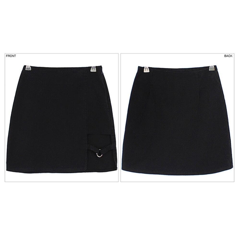 Mini jupe taille haute, Style coréen, Micro jupe irrégulière, taille haute, été, collection