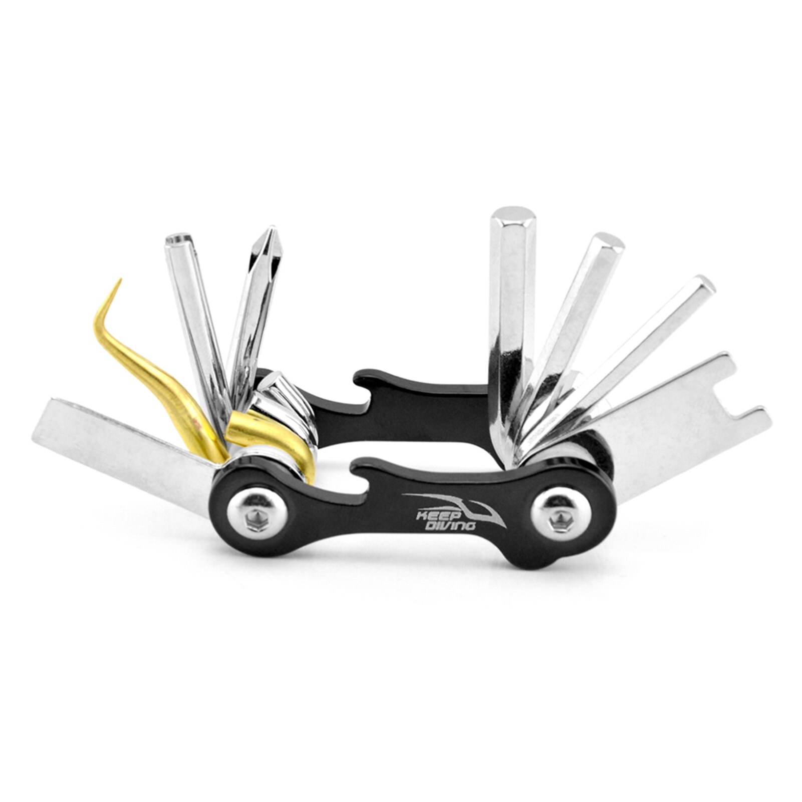 Outil de réparation de plongée sous-marine 8 en 1, multifonctionnel, Pack d&#39;outils de plongée en apnée: Black