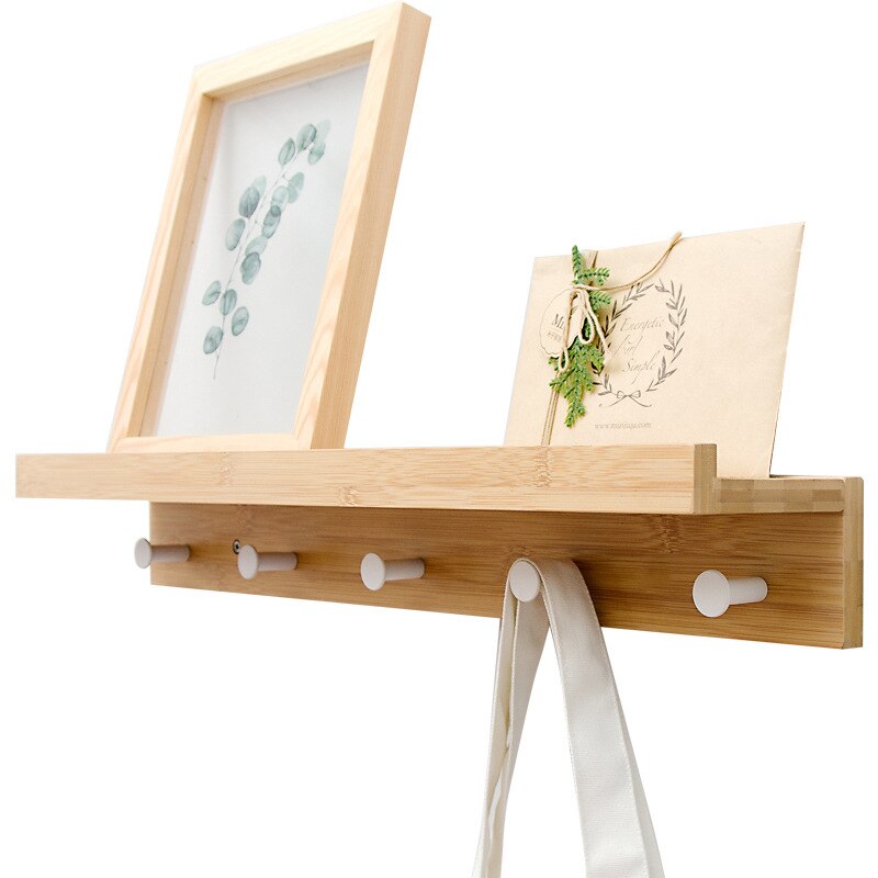 Estante de madera para pared, tablero de partición de hierro para dormitorio, estante de almacenamiento colgante montado en la pared, gancho para decoración del hogar, sala de estar