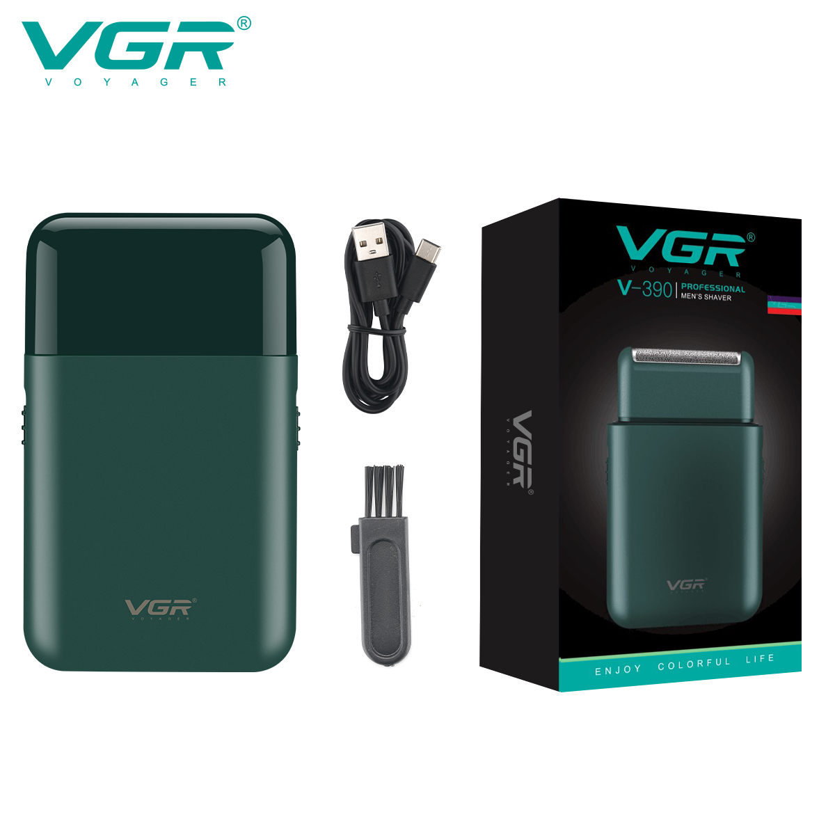 VGR Scheermes Professioneel Elektrisch scheerapparaat Mini Baardtrimmer scheermachine Scheerapparaat Scheermes elektrisch scheerapparaat voor mannen V-390