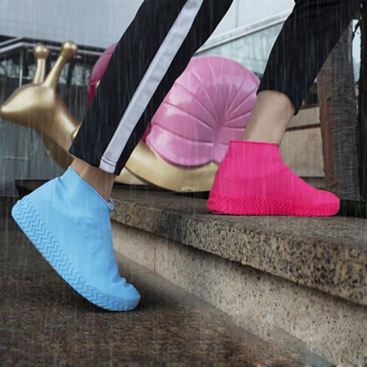 Recyclable Silicone Shoe Covers Reusable Waterproof Shoes Covers Rain Boots Non-slip многоразовые бахилы Shoe Covers for Rain
