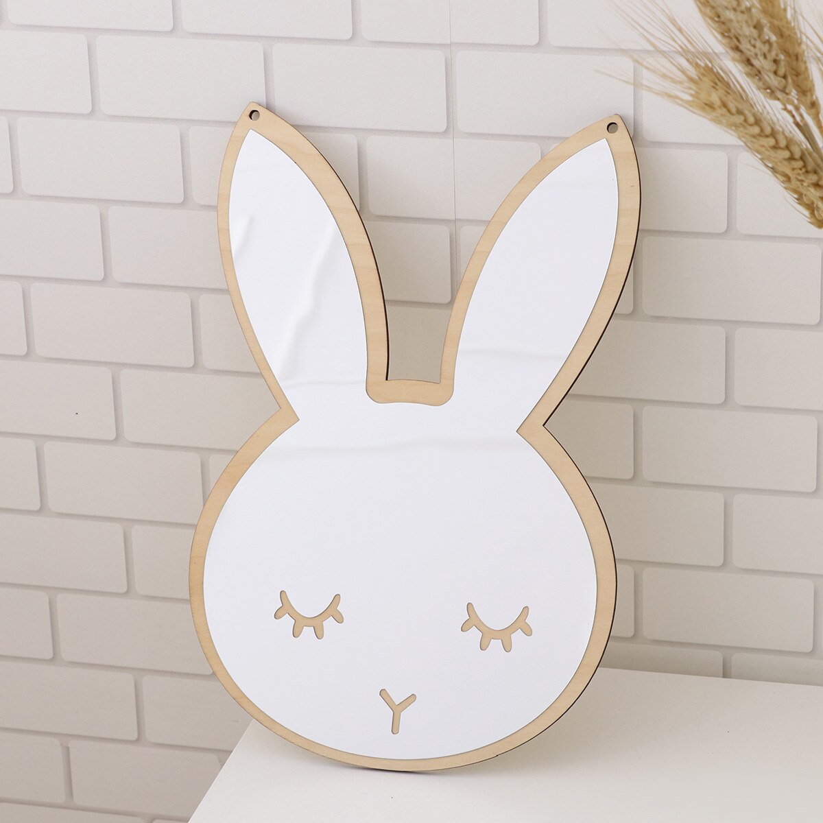 Decoratieve Spiegel Konijn Vormige Zelfkleving Spiegel Voor Baby Nursery Kinderkamer Decor
