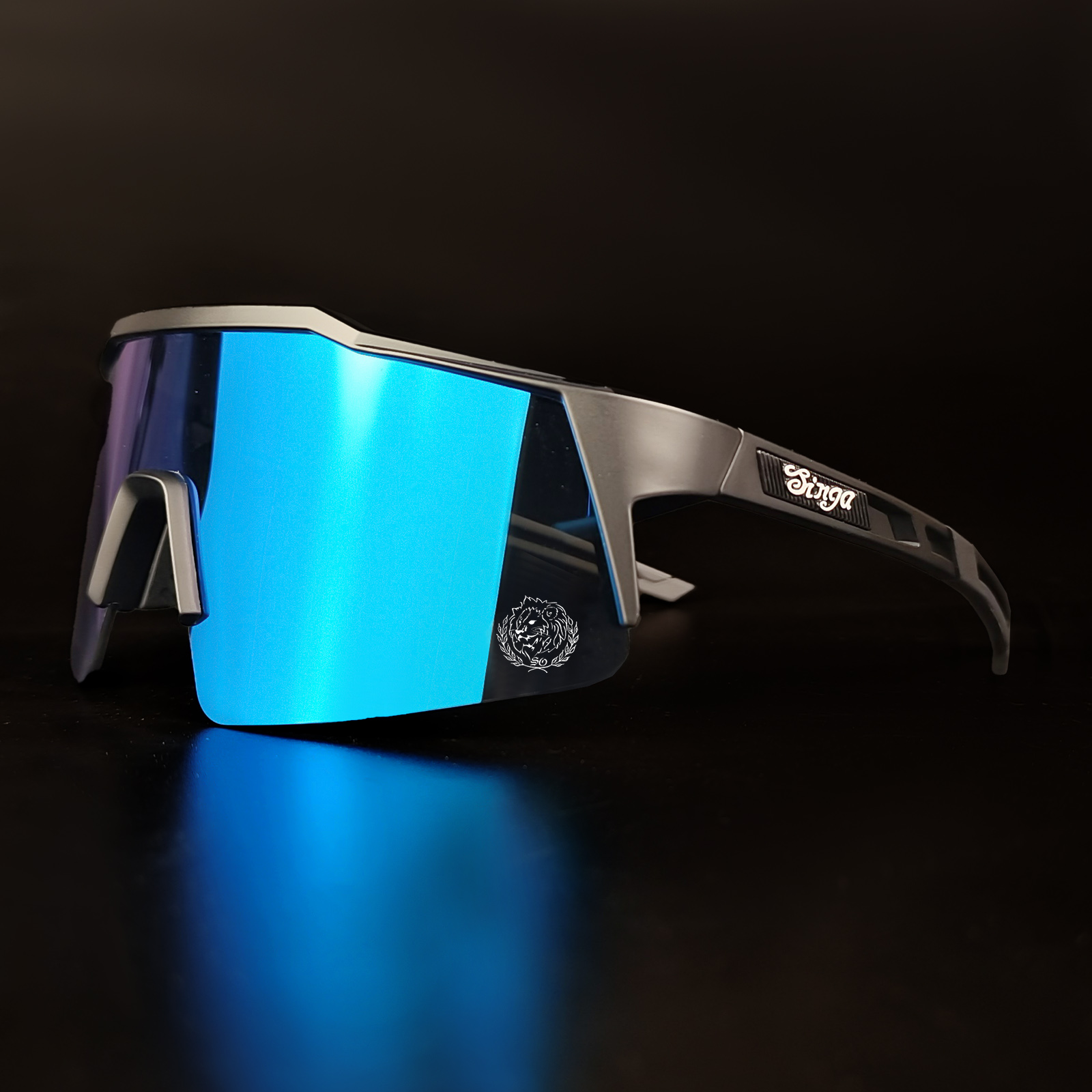 Cykelsolglasögon utomhussporter cykelglasögon polariserade glasögon män kvinnor mountainbike racercykel cykelglasögon solglasögon: Röd / Vit