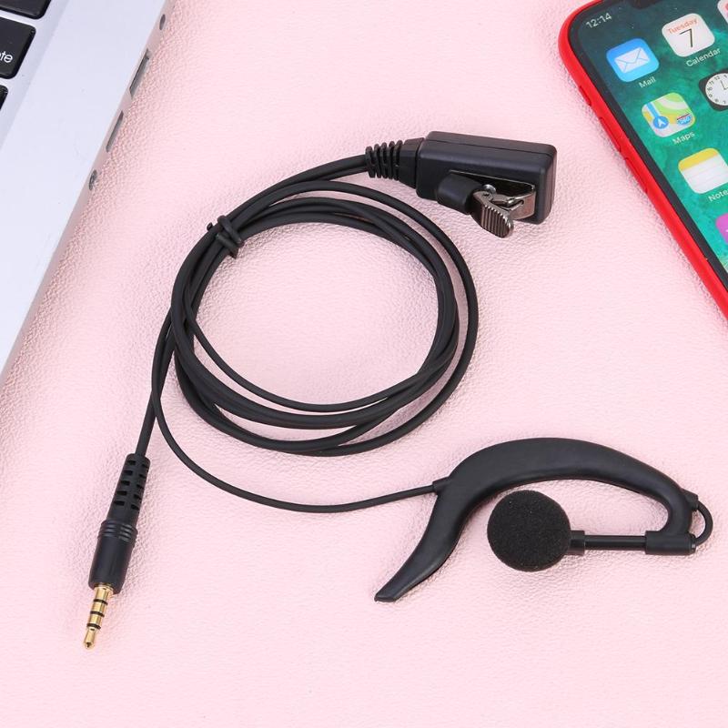 3.5mm 1.2m headset g type ptt øretelefoner ørestykket ørekrog til xiaomi mijia 1s radio pu wire bedre end lignende pvc wire