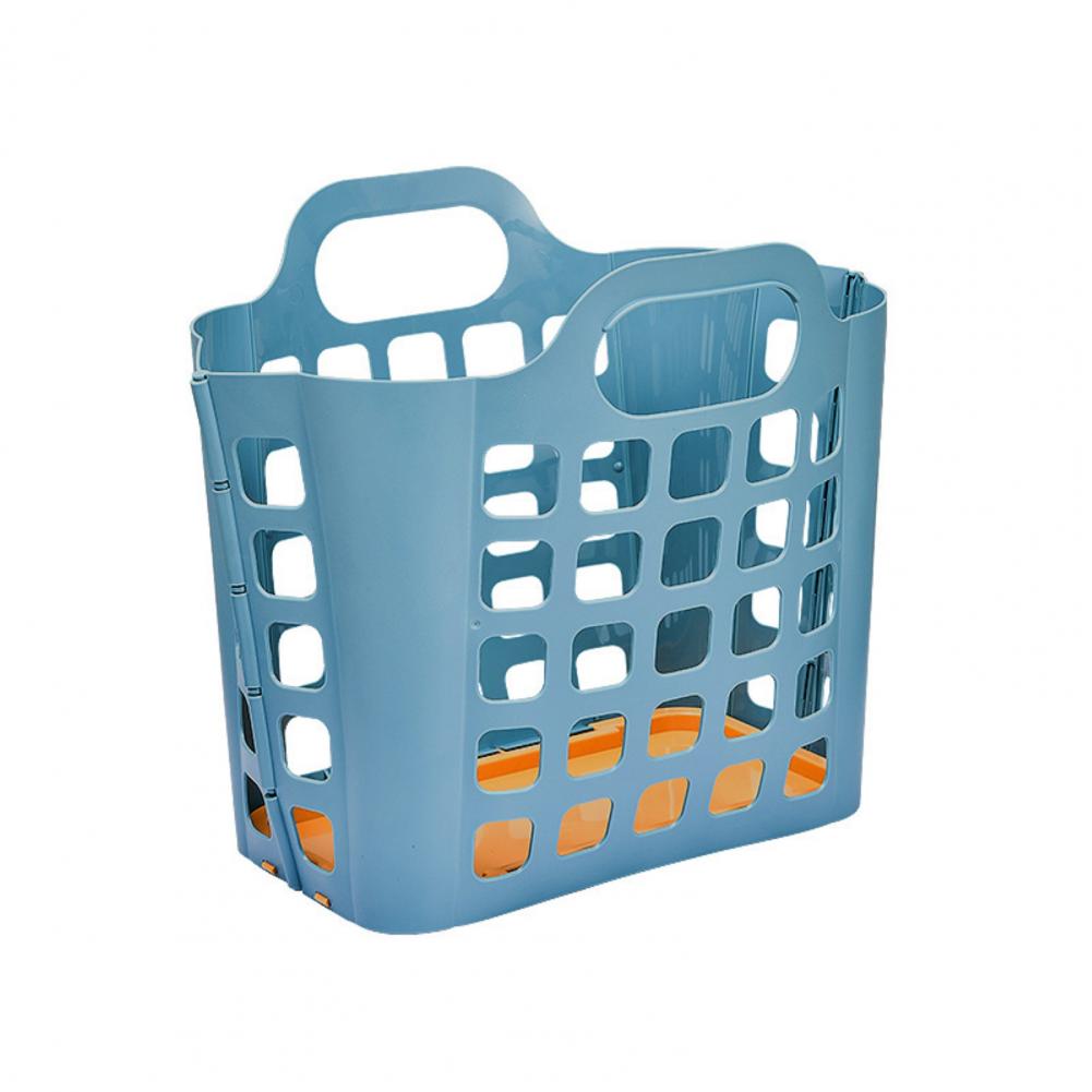 Wall Mounted Laundry Basket PP Clothes Bin Folding Clothes Basket Wall Hanging Laundry Hamper cesto ropa sucia корзина для белья: Blue