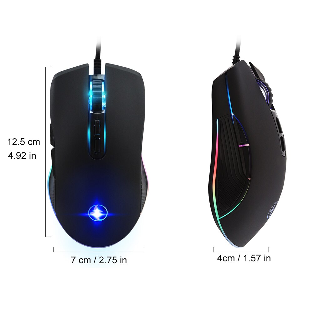 Computer Verdrahtete Maus Typ-C Optische Büro Maus 7D Ergonomisches Gamer Mäbenutzen 3200DPI RGB Spielen Mause Hintergrundbeleuchtung für Laptop PC
