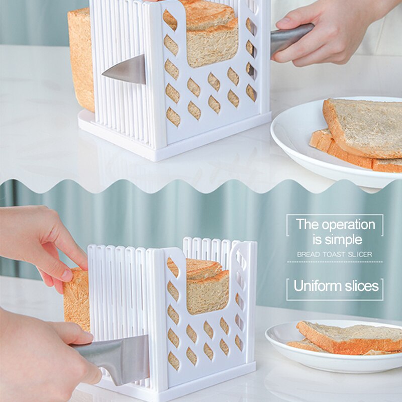 Bread Slicer Cutting Guide Tools Plastic Splicing Toast Loaf Cutter Rack Slicing Kitchen Accessories Tool