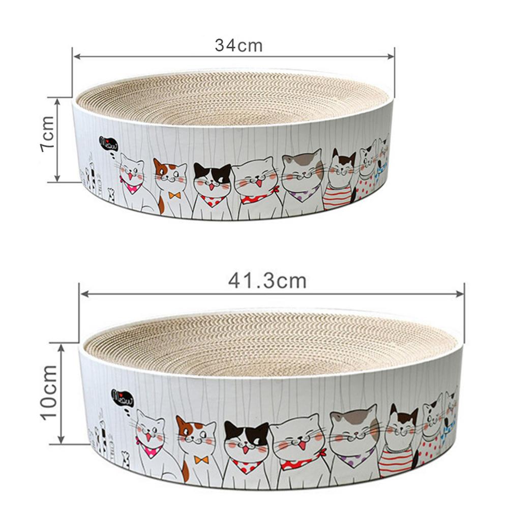 Corrugated Paper Cat Scratch Pad Cat Round Scratch Pad Round Scratcher Scratching Cardboard for Kittens Medium Cats