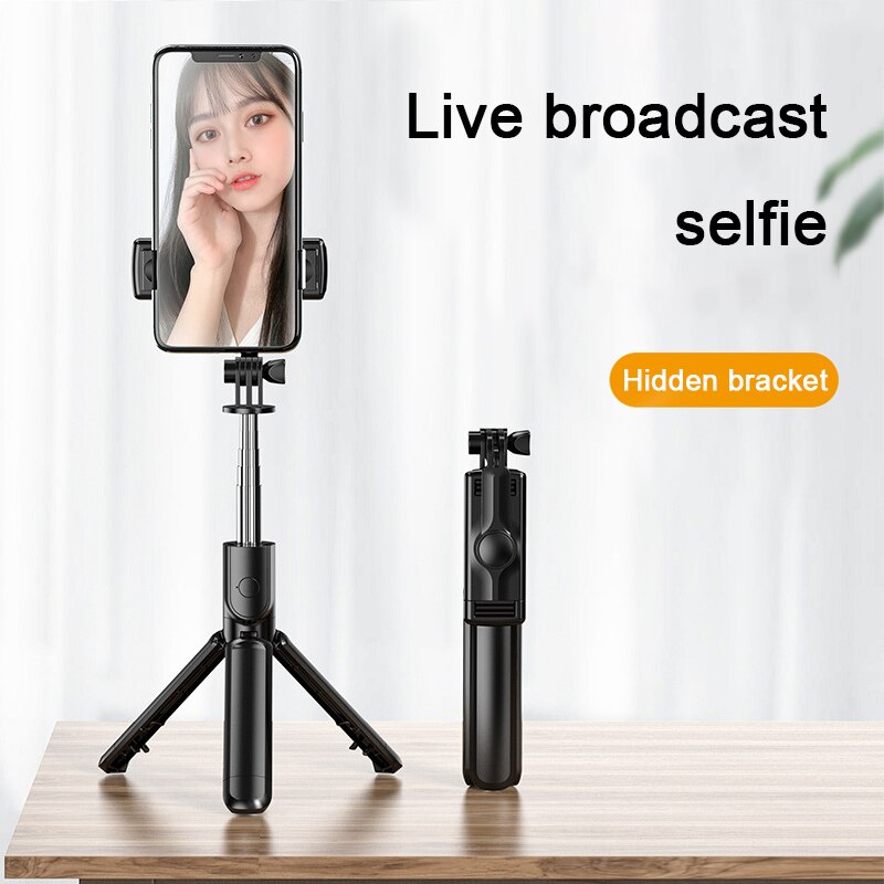 Sans fil Bluetooth Selfie bâton trépied poche monopode obturateur à distance Selfie extensible pliable pour Xiaomi Huawei téléphone