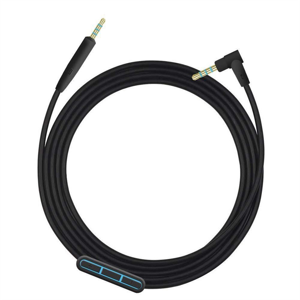Kabel audio z mikrofonem robić słuchawek, wtyk 2.5mm 3.5mm męnarty-męnarty, przewód słuchawkowy 2.5mm robić 3.5mm z mikrofonem i regulacją głośności: czarny