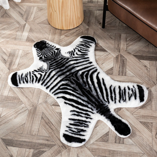 Alfombra con estampado de Tigre, antideslizante, piel de vaca, leopardo, piel sintética,: zebra