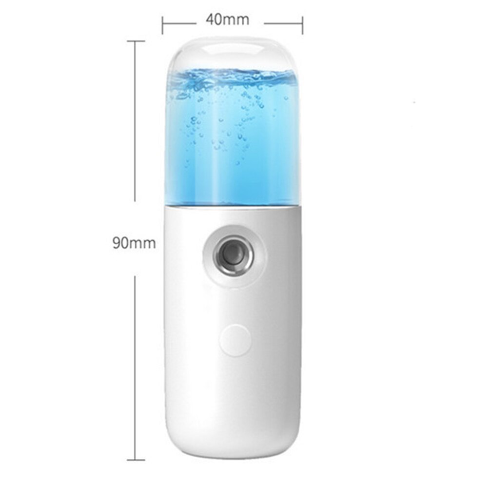 Nanomist Handheld Facial Humidifier Mist Steamer Portable Handheld Cool Mist Facial Humidifier Steamer Hydrating Beauty Device