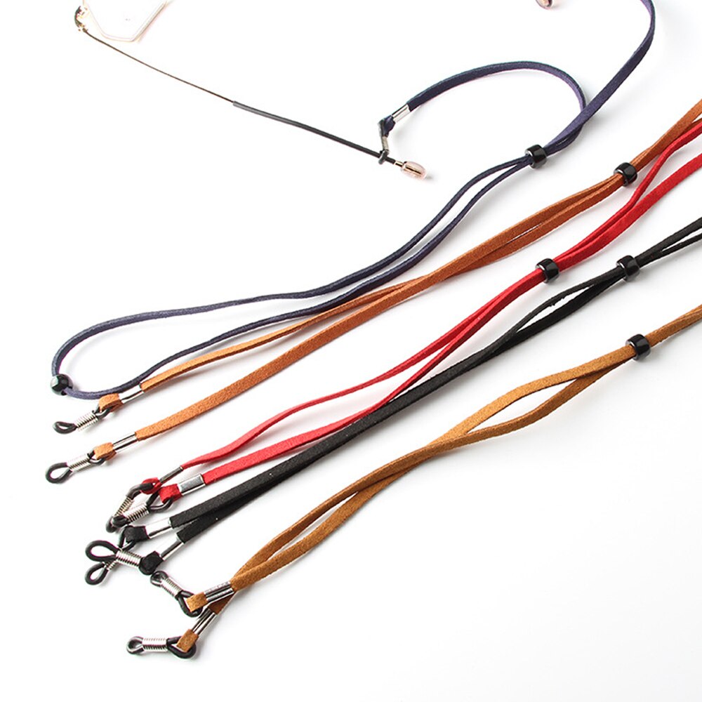 1 stk justerbar solbrille halssnor strop briller briller snor lanyard holder ruskind briller reb