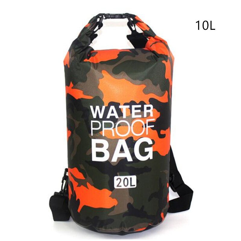 Waterproof Swimming Bag Storage Dry Sack Bag For Canoe Kayak Rafting Outdoor Sport Swimming Bags Travel Kit Backpack: orange 10L