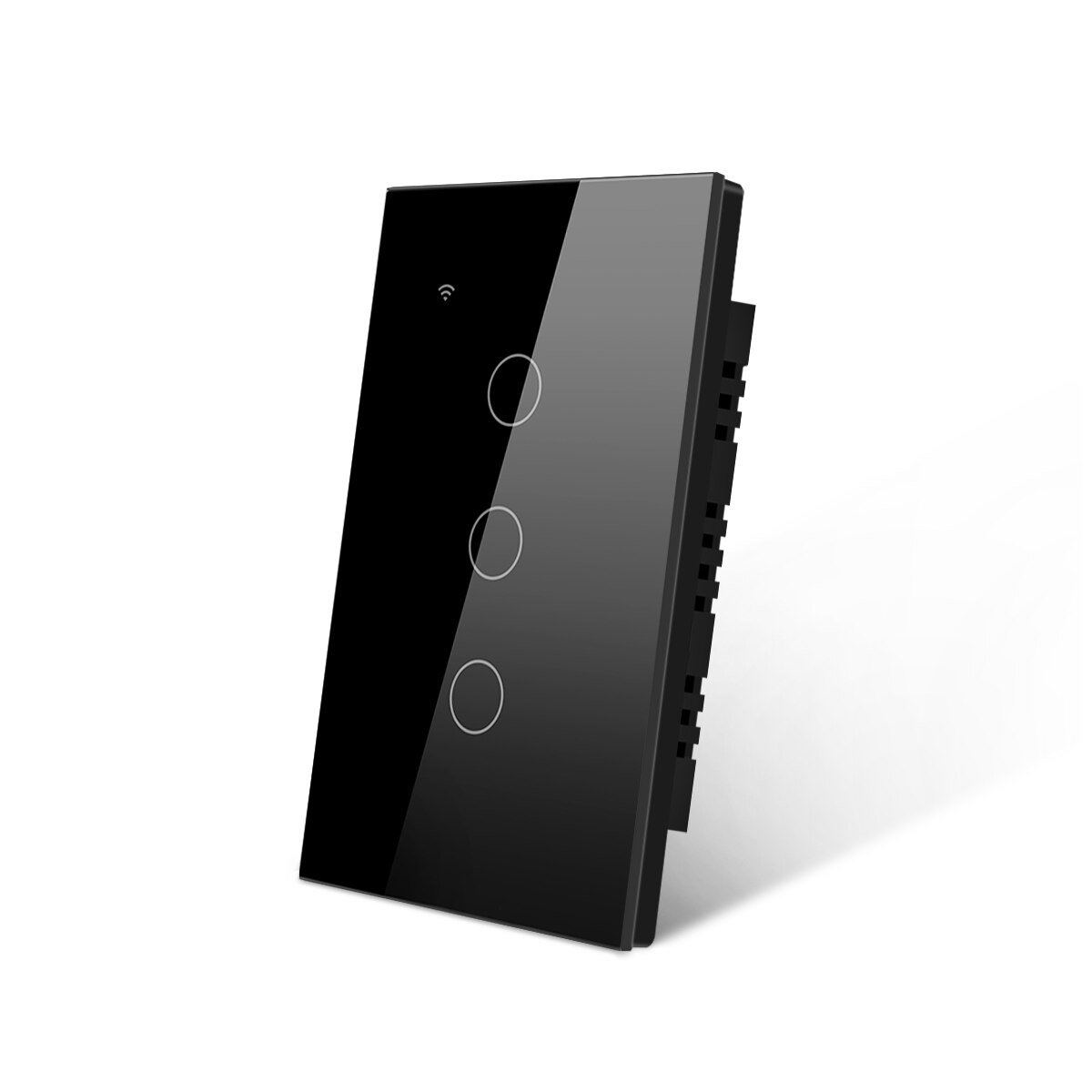 MFI Apple Homekit LED Light Switch WiFi Touch Sensor Wall Switches Smart Home Work With Siri Voice Control Alexa Google Home: 3 Gang US Black