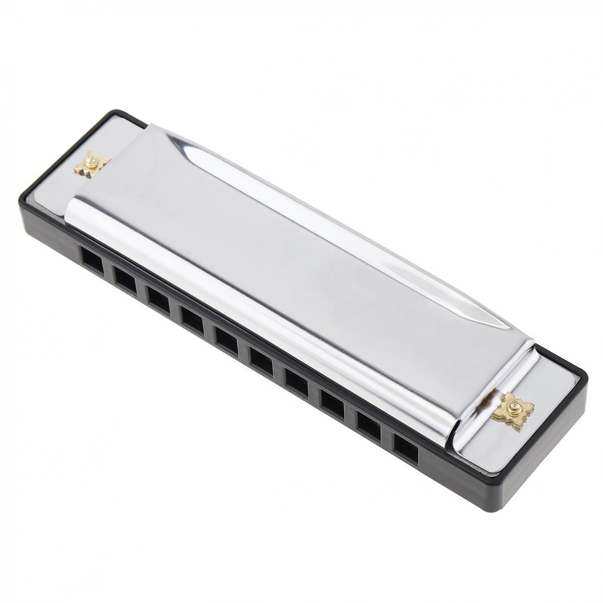 Instrumento Musical armónica de acero inoxidable para niños, órgano bucal, 10 agujeros