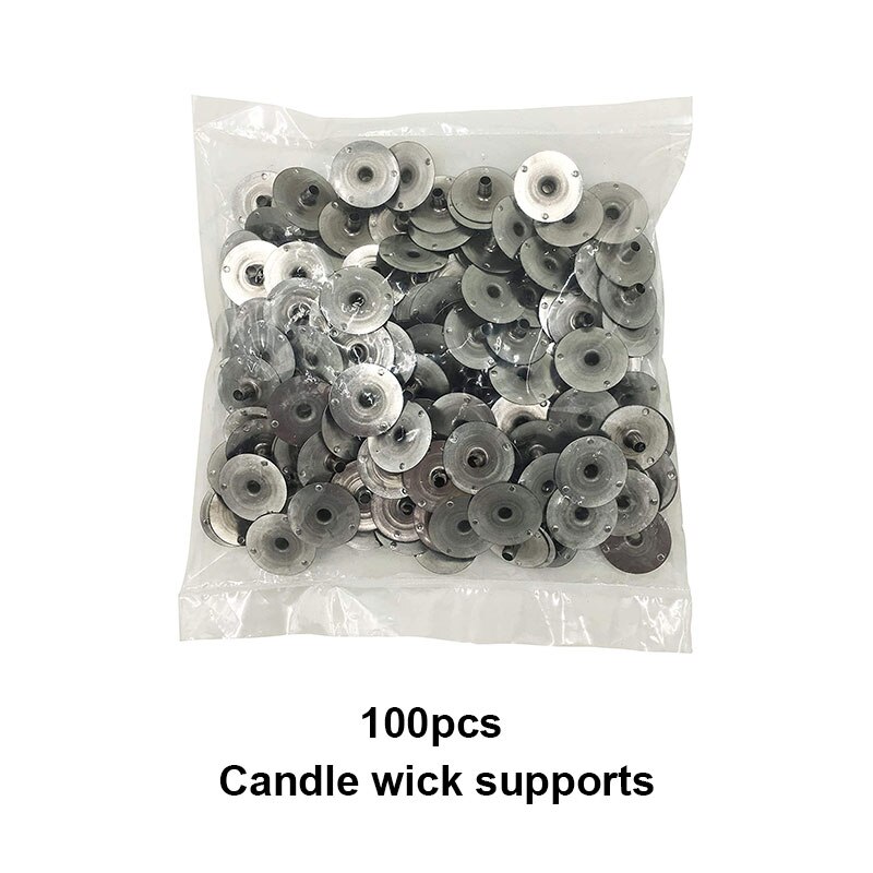 lontjes voor kaarsen kaars lont kaarsen maken kaarsen lont Hout Lont Kaars Wieken Met Base Houten Kaars Lont Set Core Voor Diy Kaars Maken Levert Handgemaakte Soja Parffin Wax lont: 100pcs wicksupports