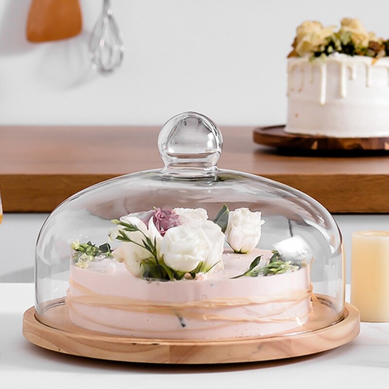 Wooden Plate for Cake Fruit Dessert Serving Trays ... – Grandado