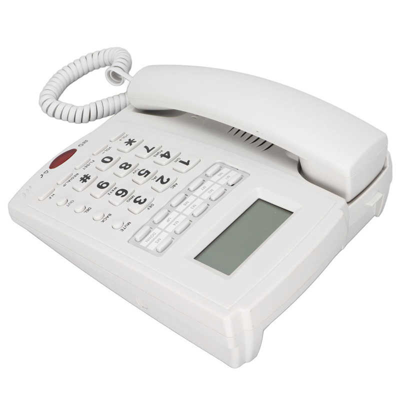 Home Landline Phone Desktop Corded Fixed Telephone with Caller ID Display Hotel Room Extension Phone Wired Telephone