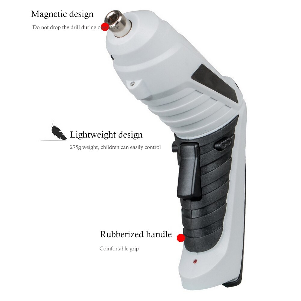 Destornillador eléctrico multifunción, 25 uds., se puede doblar a 90 grados, batería de gran capacidad inteligente, interruptor de una tecla