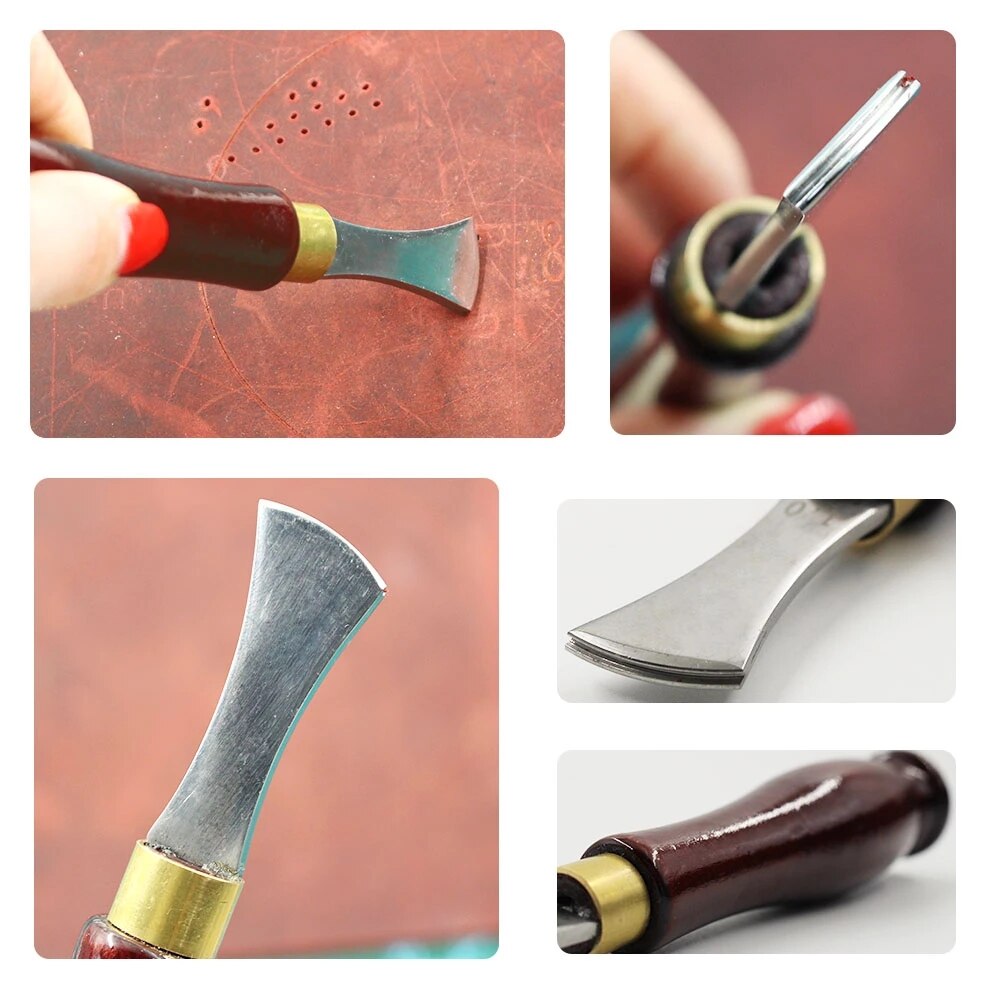 Leather Edge Tool Creaser Stainless Steel Shallow Slot Edge Lineer Pressure Edge Device Trimmer Crimping Leather Tools