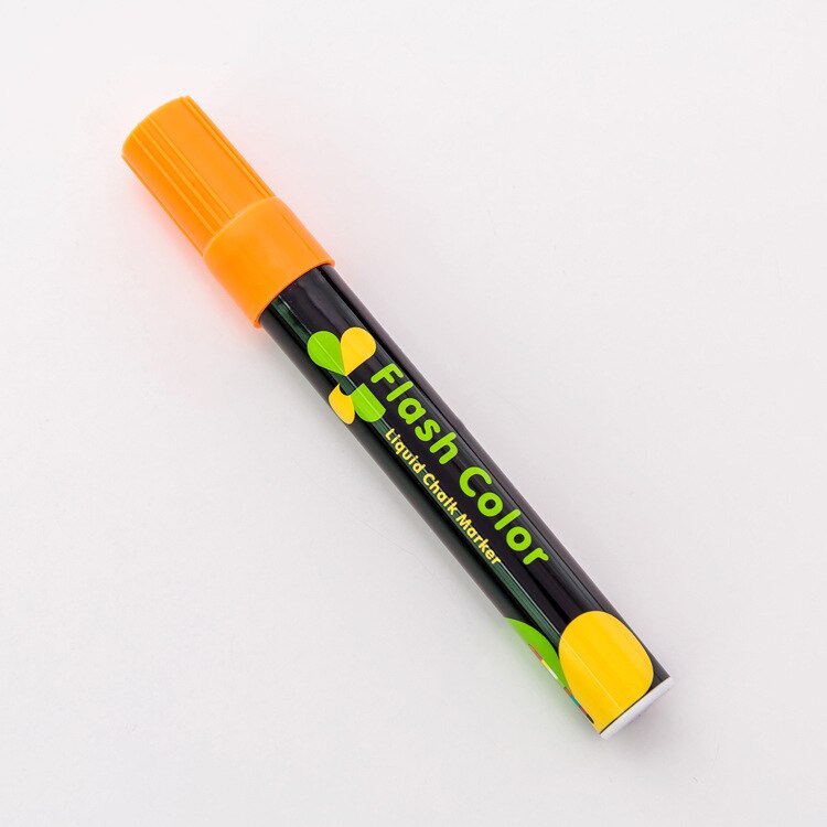 1Pc Creatieve Flash Kleur Uitwisbare Markeerstift Voor Fluorescerende Plaat Pennen Creatieve Vloeibare Krijt Marker Koreaanse Briefpapier: Oranje