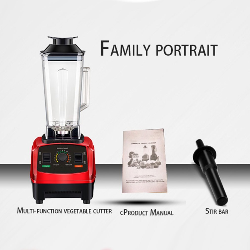 2200W High Speed Blender Mixer with 8 Blade Fruit Juicer Food Processor Ice Crusher Smoothie Machine 2.0L