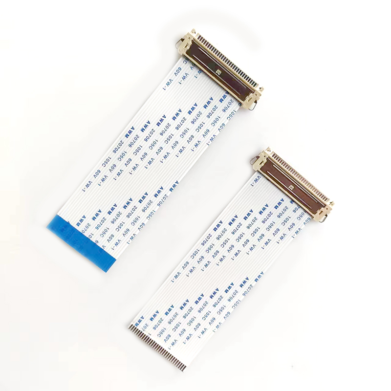 Flexible Flat Cable FFC Cable 30 Pin 1.0 Pitch Oppsite Direction With Connector For TTL LCD Monitor Length selectable