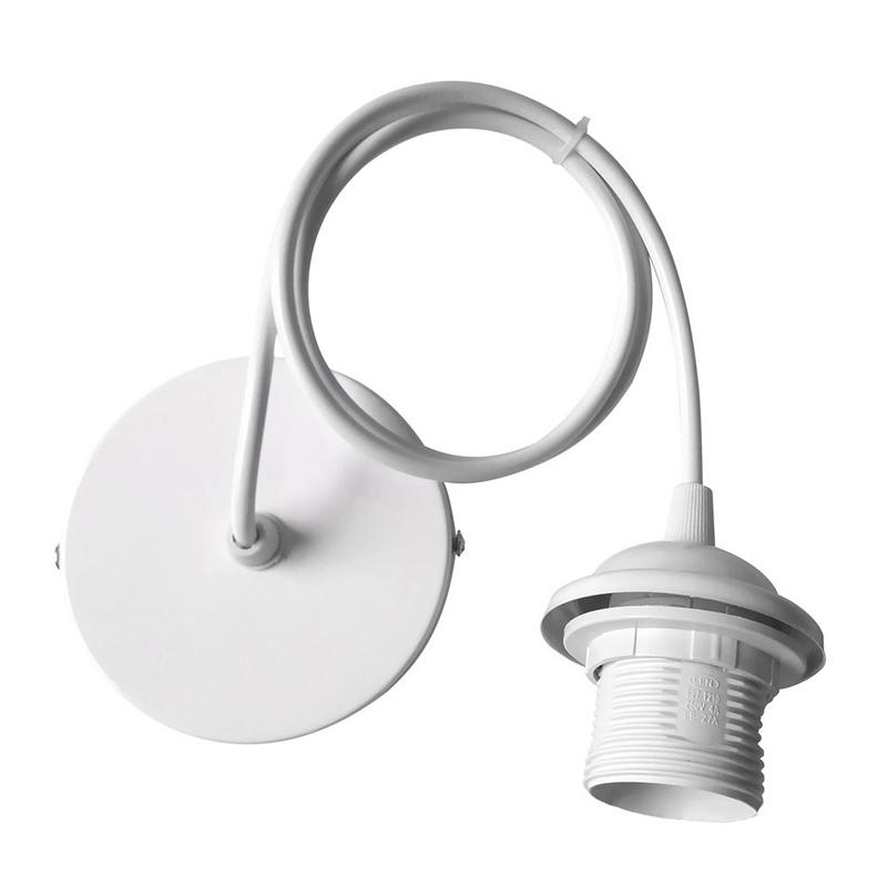 Retro Hanger lichten Lijn 220V E27 Lamphouder hanglamp E27 Lamp basis Licht Socket Licht Houder Voor Licht fitting: WHITE