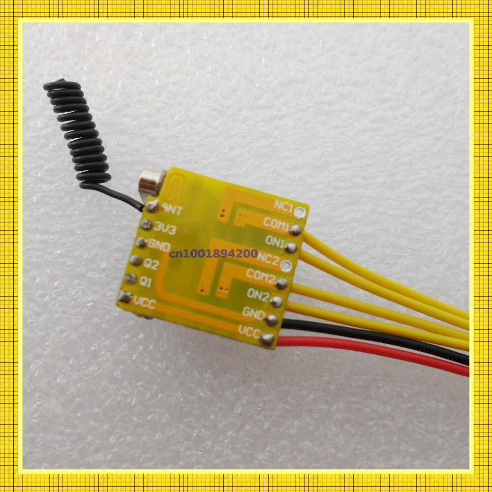 Mini Relay Remote Switch 2CH 4.5V 5V 6V 7.4V 9V 12V RF Relay Switch Micro 2 Channel Small Wireless Controller Momentary Latched