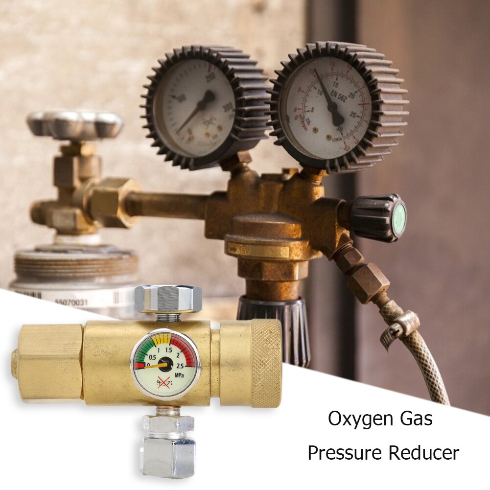 Luft Kompressor Druckregler 0,4-25MPa Sauerstoff Gas Minderer Luftstrom Manometer Meter Gas Messung Werkzeuge