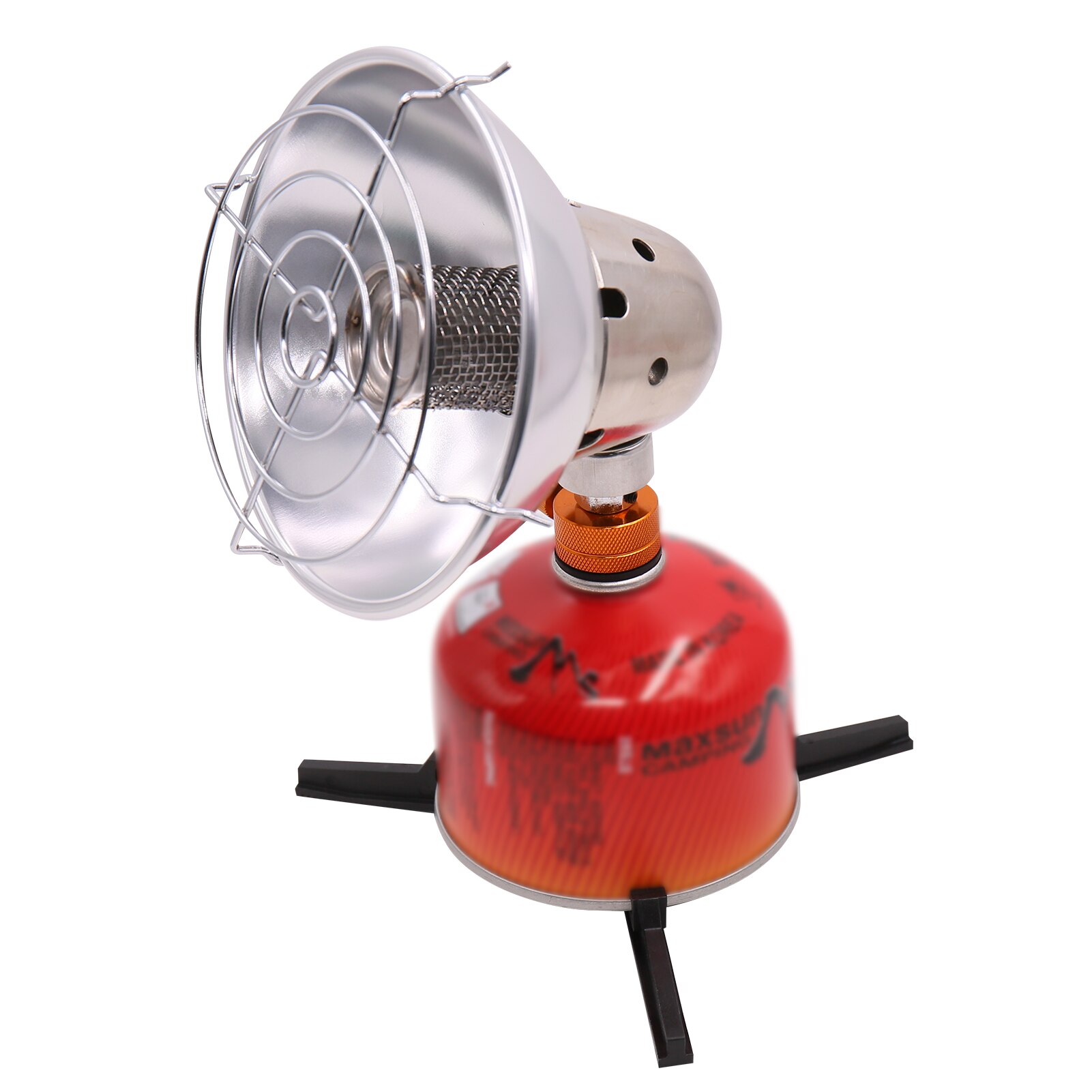 Portable Gas Heater Control Valve Gas Tank Holder Winter Warm Outdoor Camping Equipment Heating Stove with Support
