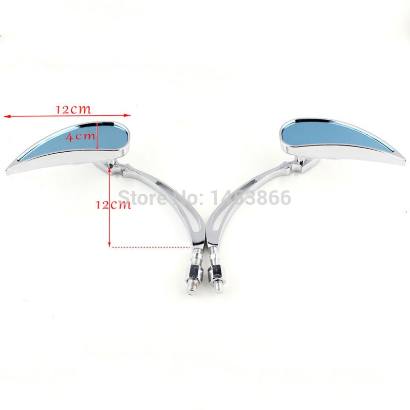 Rétroviseur chromé en forme de larme, pour HONDA REBEL 250 SHADOW 600 750 VTX VT,
