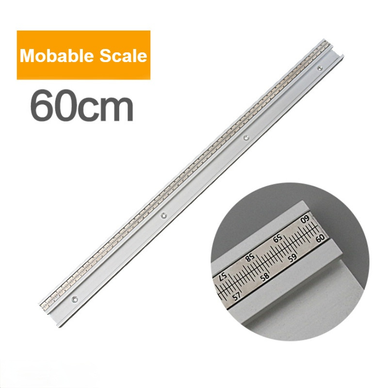 T-track 300-800mm with Wood Screws Aluminum Alloy Double Cut Profile Universal with Predrilled Mounting Holes -Woodworking Tools: Movable 600mm