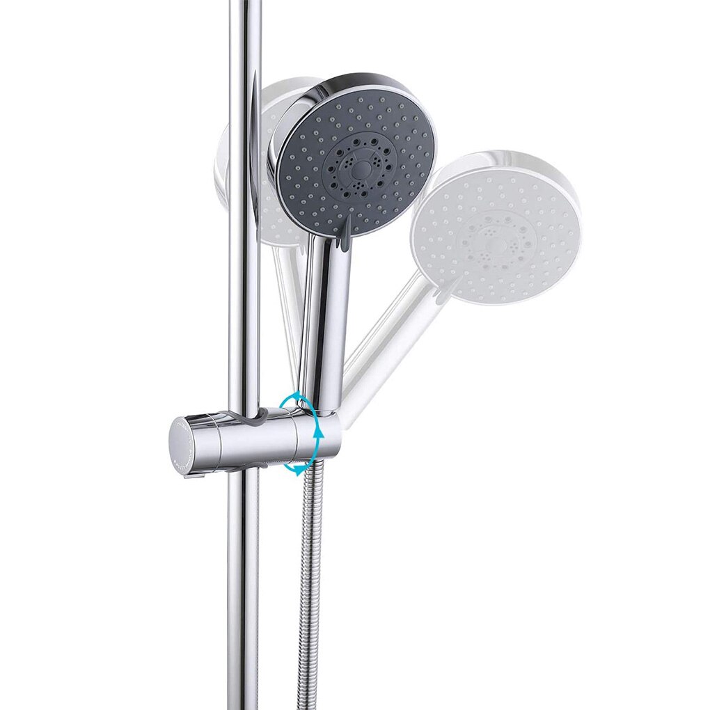 Bruser beslag brusestang holder justerbar 18 ~ 25mm abs krom brusehoved holder badeværelsestilbehør universal