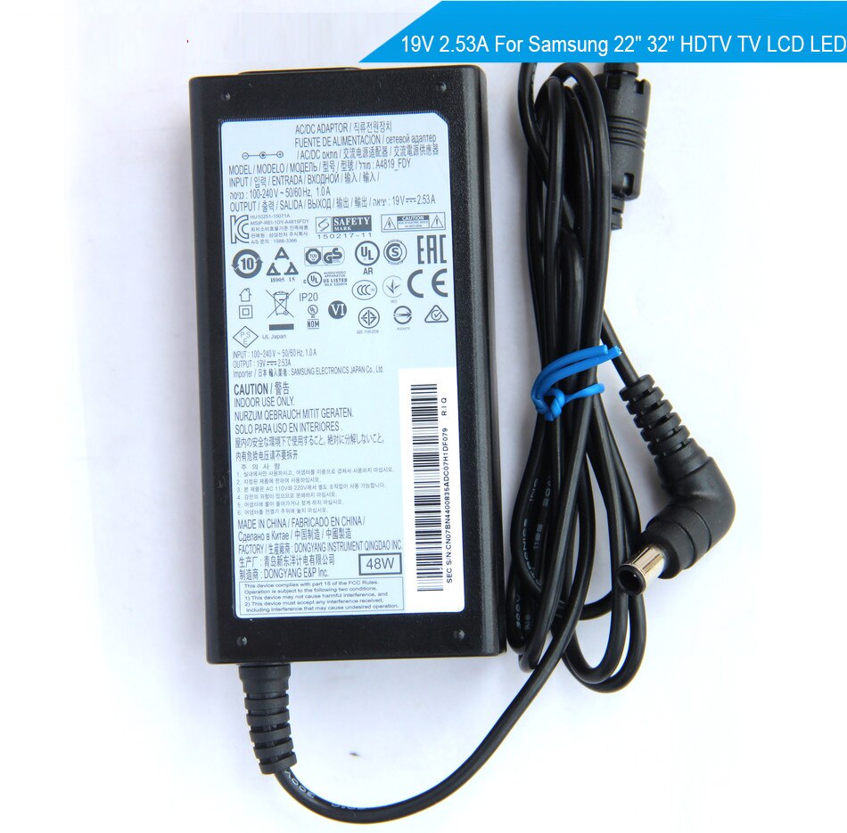 48W AC Adapter Charger Power Supply for Samsung A4819_FDY UN32J4000 BN44-00835A UN32M4500AF UN32J4000EF UN28M4500AF UN32J4000BF