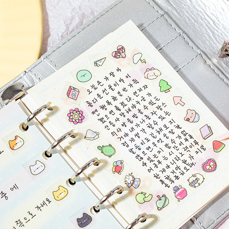 Mr. Paper, 200 cm/rollo, cinta de corte de película PET de dibujos animados, lindo Mini álbum de recortes hecho a mano, diario, cinta adhesiva decorativa