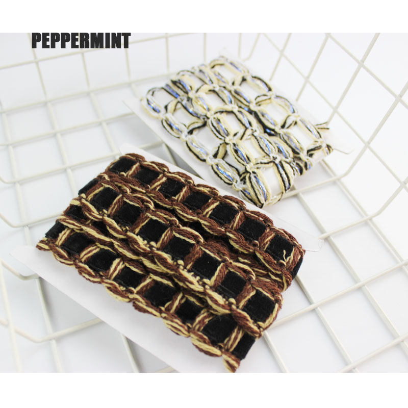 1 yard 2 cm Geweven Vlecht Singels jacquard Touw Trim Golden geweven Kant Naaien Accessoire voor Kleding DIY vintage Trimmen