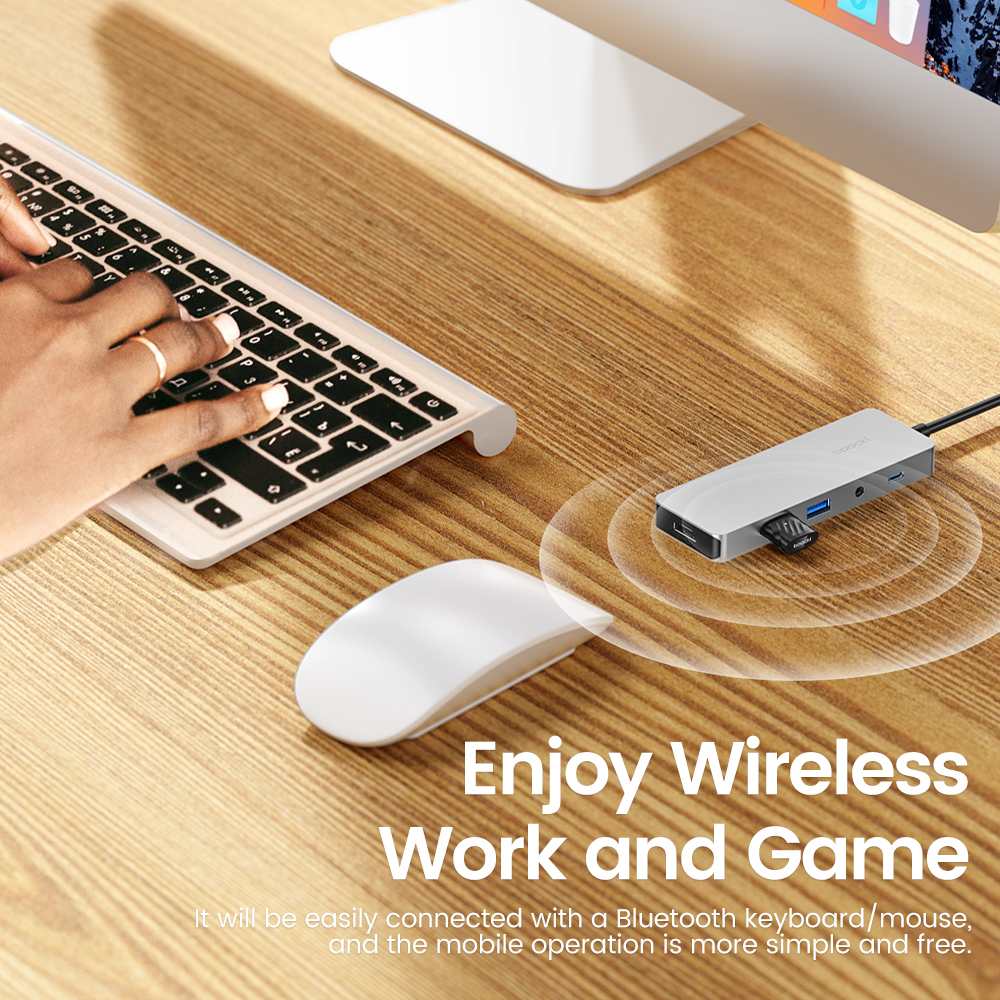 Toocki Bluetooth 5.3 USB Adapter Connector For Laptop Speaker Wireless Mouse Keyboard Music Audio Receiver USB Mini Transmitter