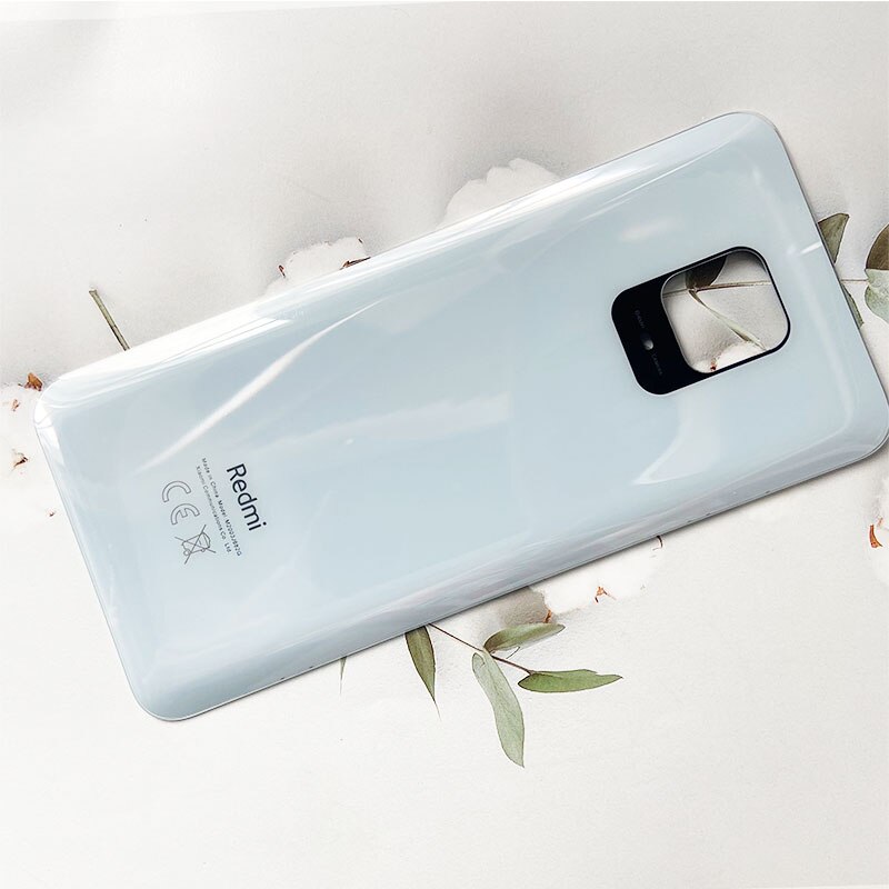 Cover posteriore in vetro per Xiaomi Redmi Note 9 Pro copribatteria custodia posteriore porta pannello in vetro custodia per Redmi Note 9S copribatteria: 64MP no lens white