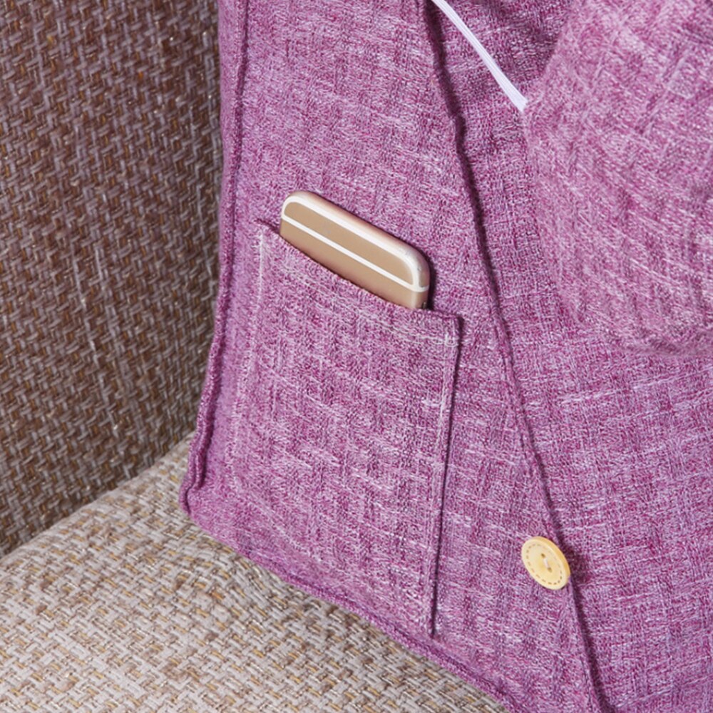 Cotton Linen Triangular Backrest Cushion For Sofa Cushions For Bed Rest Pillow Back 45*48*20cm