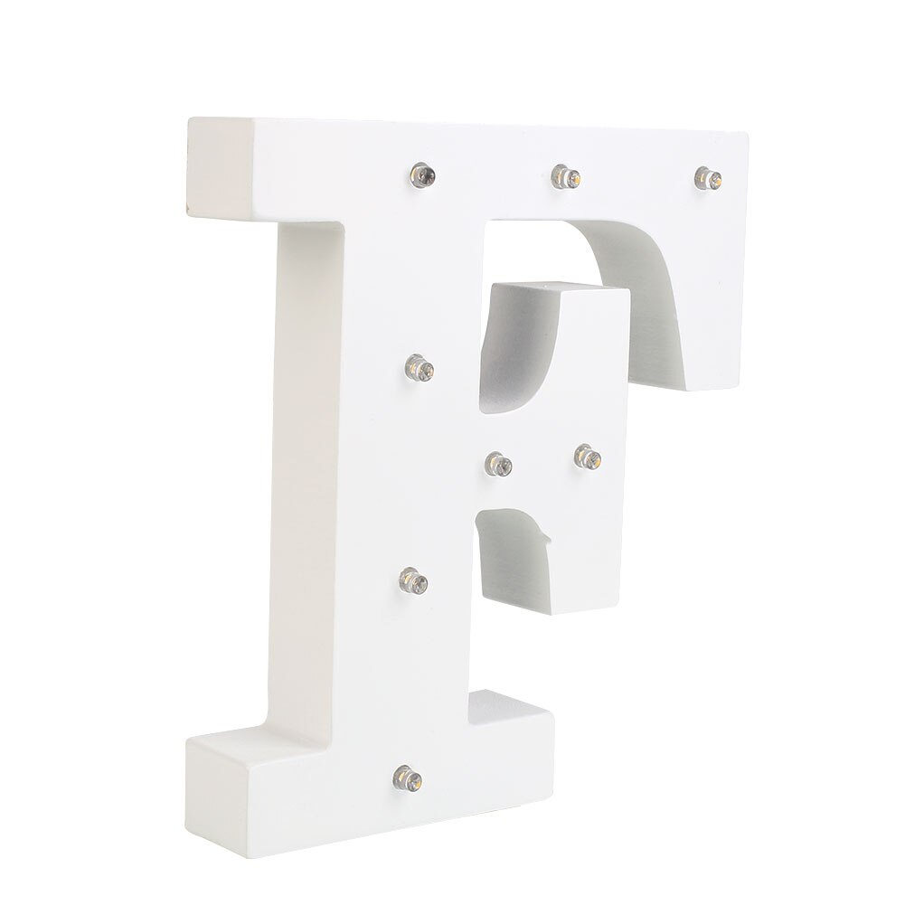 26 lumière veilleuse Alphabet lettres veilleuse lettre lampe LED: F