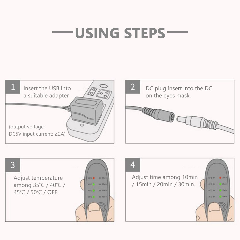 Verwarmde Oogmasker Usb Elektrische Stoom Warm Ogen Blinddoek Met Ijs Zak Lavendel Kruiden Zak Relief Eye Wallen Moe Gezonde zorg